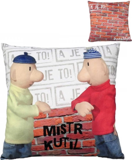 Moravská ústředna pernă de pluș Pat și Mat meșter iscusit 30 × 30 cm