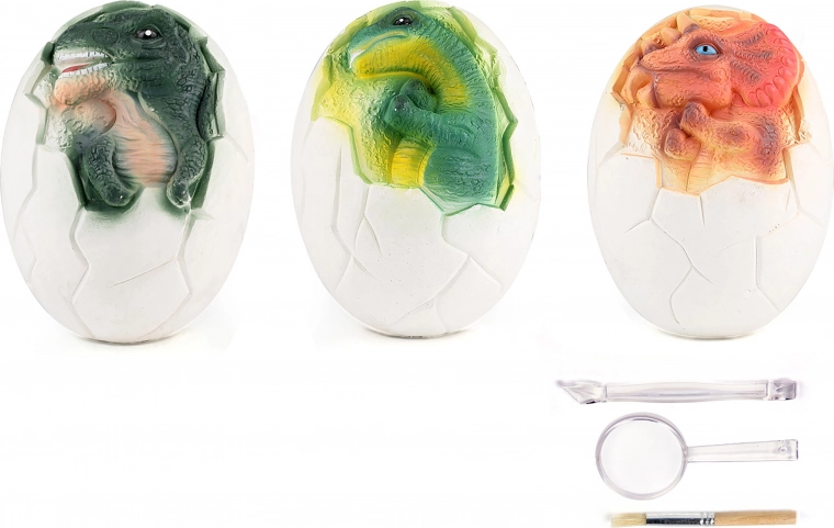 Ou de dinozaur pentru săpături 11 cm – set arheologic pentru copii