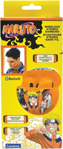 Căști wireless Bluetooth in-ear Lexibook Naruto cu microfon