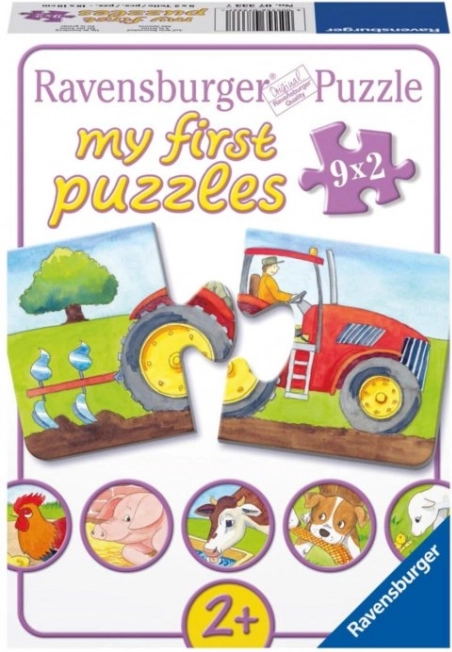 Ravensburger primul meu puzzle la fermă 9×2 piese