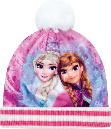 Căciulă de iarnă pentru copii Frozen Elsa și Anna cu pompon
