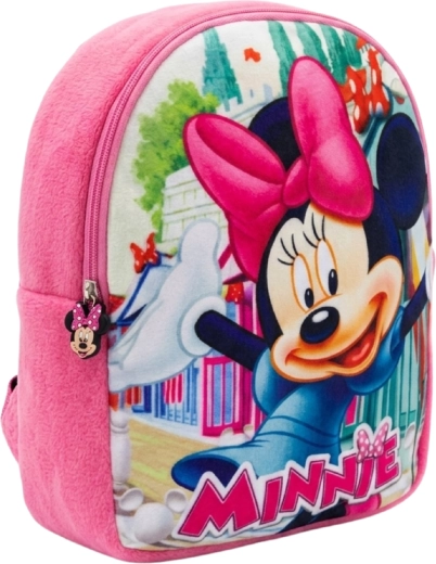 Rucsac de pluș pentru copii Minnie Mouse roz