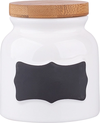 Doză din porțelan Regular 200 ml cu capac din bambus