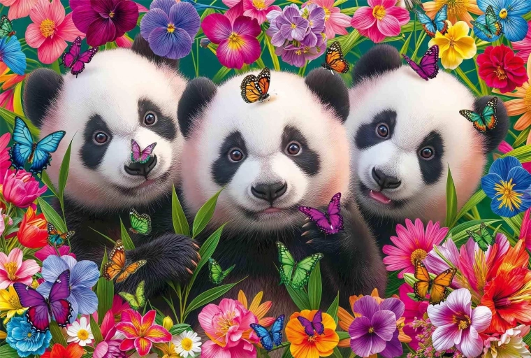 Puzzle Trio de Panda 200 piese