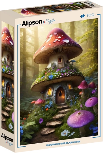 Puzzle Alipson Căsuța-ciupercă din pădure 500 de piese
