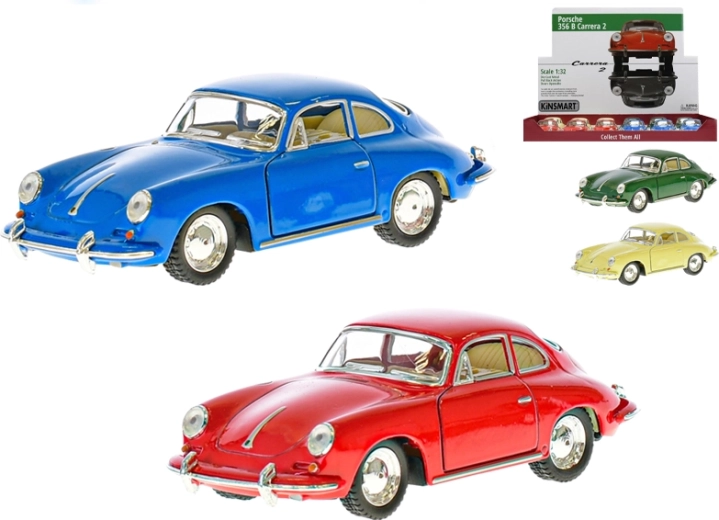 Model metalic Porsche 356B Carrera 1:32 Kinsmart cu mecanism cu întoarcere