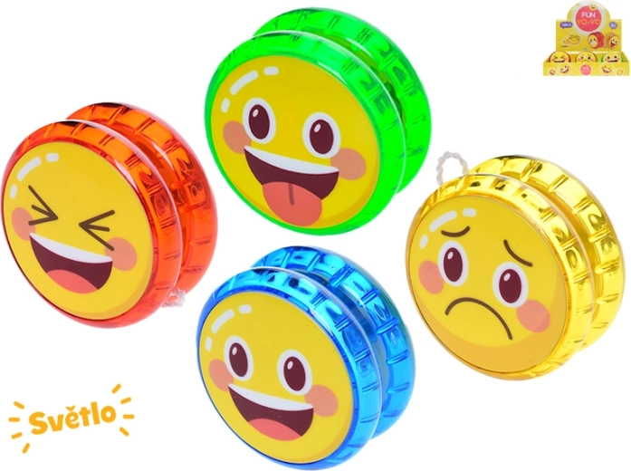 Yo-yo luminos cu emoji pentru copii