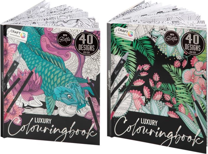 Cărți de colorat Luxe cu sclipici – 40 de pagini