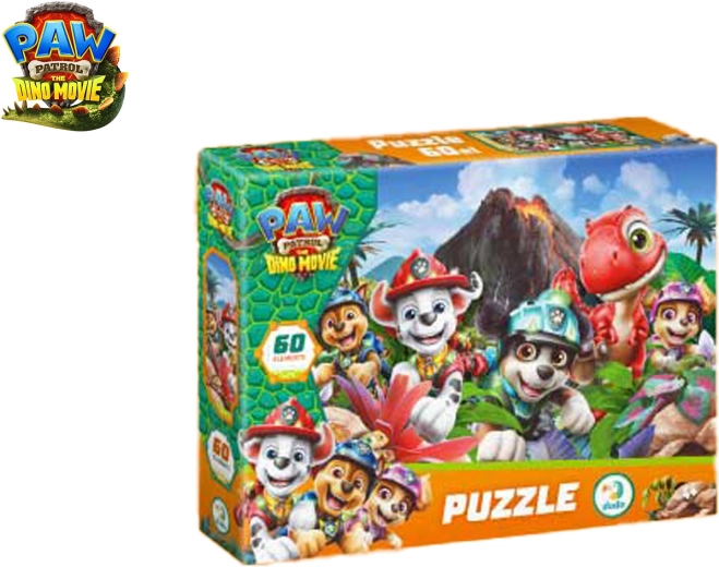 Puzzle Paw Patrol Patrula Cățelușilor: Filmul Dino, 60 de piese (32 × 23 cm)