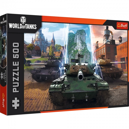 puzzle 500 piese – world of tanks: e timpul pentru acțiune! trefl