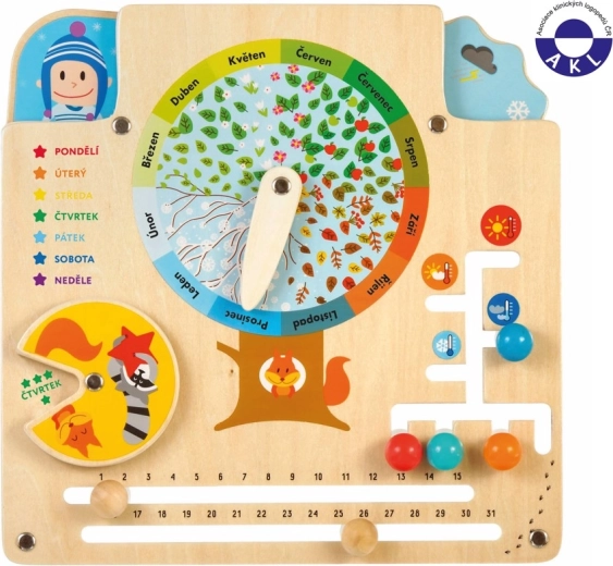 Lucy & Leo Calendarul naturii – planșă educativă din lemn