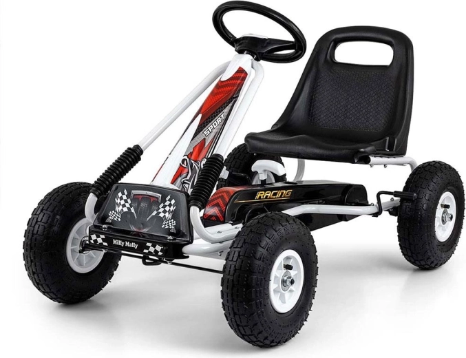 Kart cu pedale pentru copii MILLY MALLY Thor alb