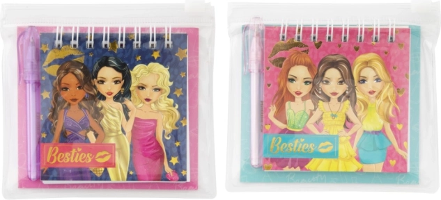 Mini carnețel cu creion Besties