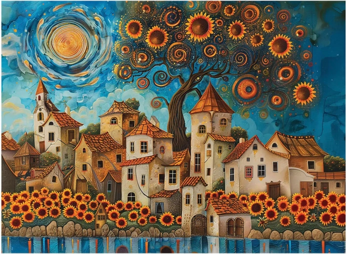 Puzzle Floarea Soarelui 1000 piese