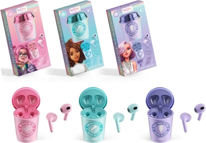 Căști wireless WOW în formă de pahar