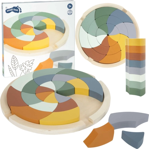 Puzzle mandala safari din lemn colorat small foot