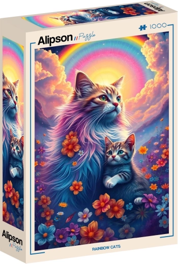 Puzzle Alipson pisici curcubeu 1000 de piese