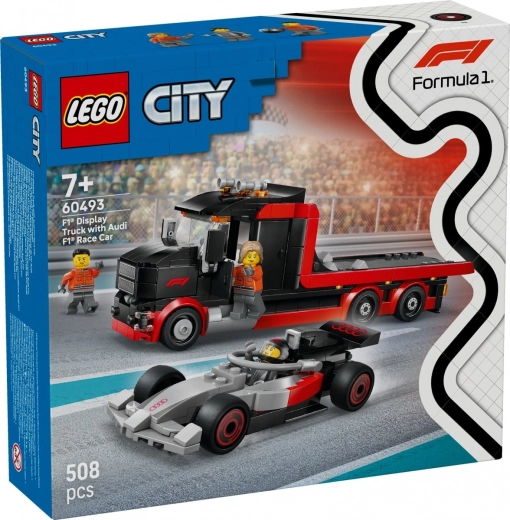Lego City camion F1 cu monopost AUDI F1