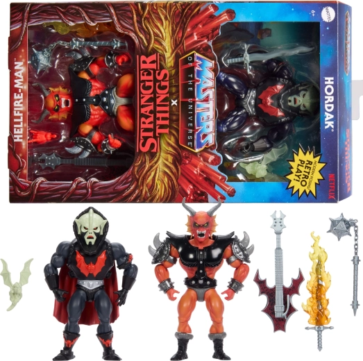 Mattel Masters of the Universe Origins x Stranger Things set de figurine Hordak și Hellfire-Man
