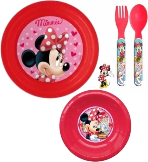 Set de masă din plastic Minnie (3 piese) Eli