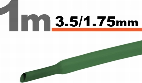 Tub termocontractabil verde 3,5 / 1,75 mm