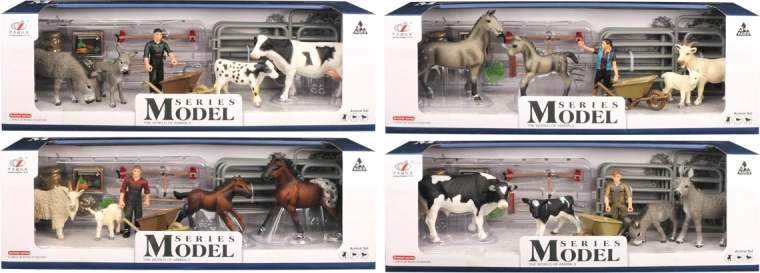Animale de la fermă – set cu animale domestice, 4 tipuri