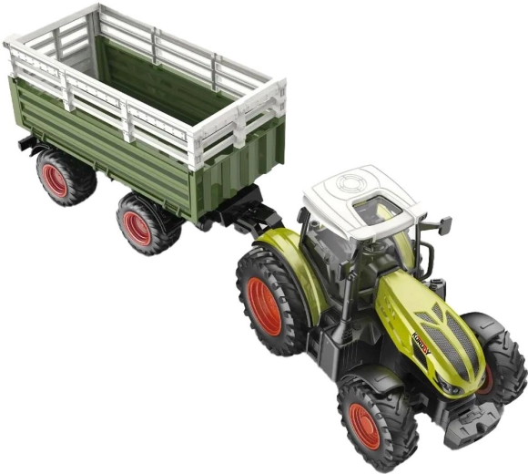 Tractor RC BUDDY TOYS cu încărcător frontal și remorcă basculantă
