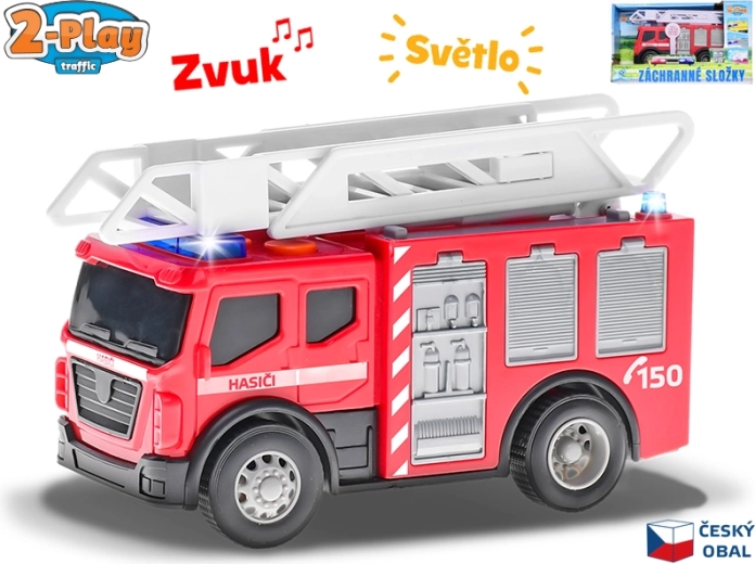 2-Play pompieri – vehicul de intervenție cu lumini și sunete 14 cm