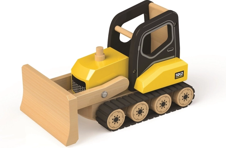 Buldozer din lemn Tidlo pentru copii