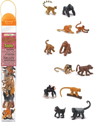 Tub cu figurine de primate și maimuțe Safari Ltd.