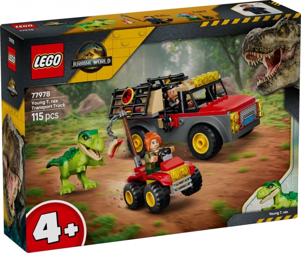 LEGO Jurassic World camion de transport cu pui de T. rex