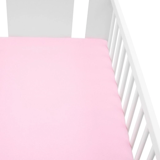 Cearșaf jersey New Baby pentru pătuț 120 × 60 cm, roz