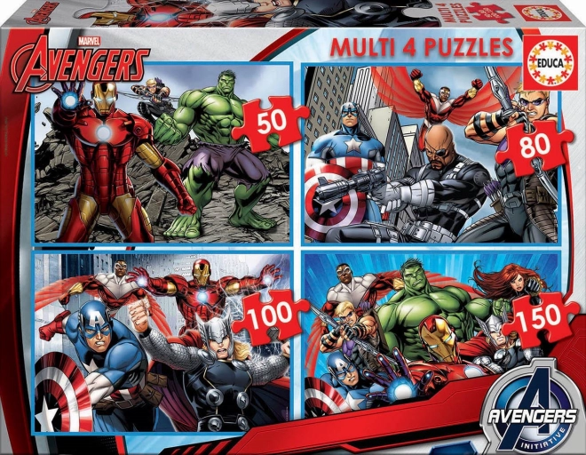 Educa Puzzle pentru Copii Avengers 4în1