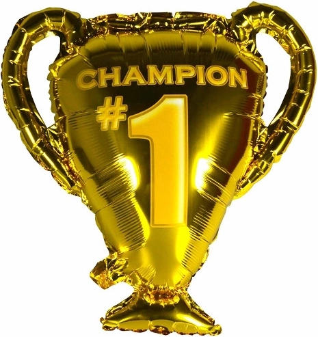 Balon folie în formă de cupă – trofeu auriu