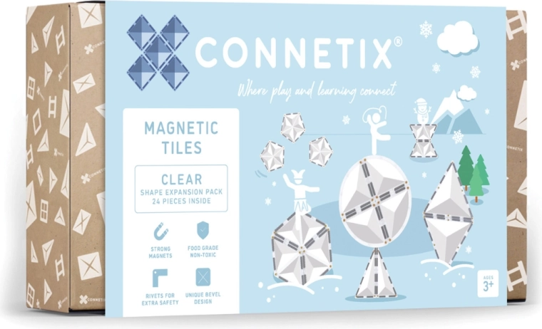Set extensibil de forme magnetice transparente, 24 de piese