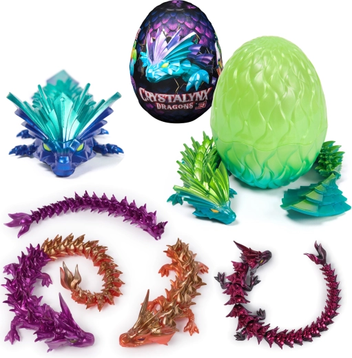 Crystalynx dragoni flexibili în ou – surpriză de colecție