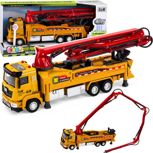 Camion metalic cu braț pentru stropire, lumini, sunete și pulverizare de apă 1:40 - 1 bucată