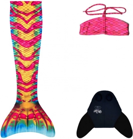 Coada sirenei Aquaris Coral S cu monofin și bikini