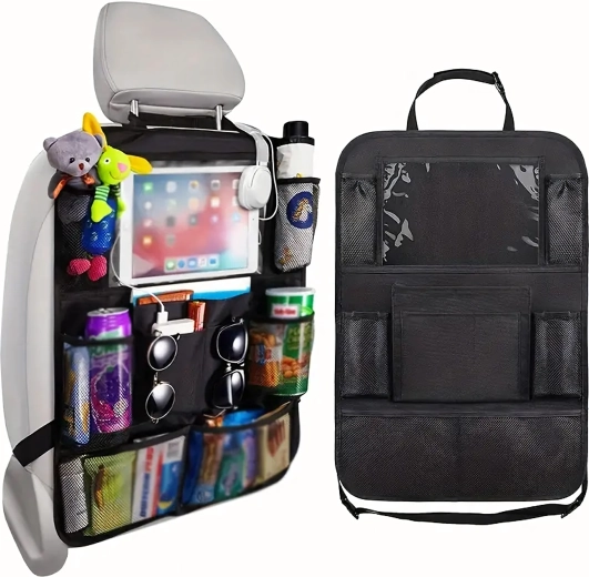 Organizator pentru spătarul scaunului auto – mare, universal și încăpător