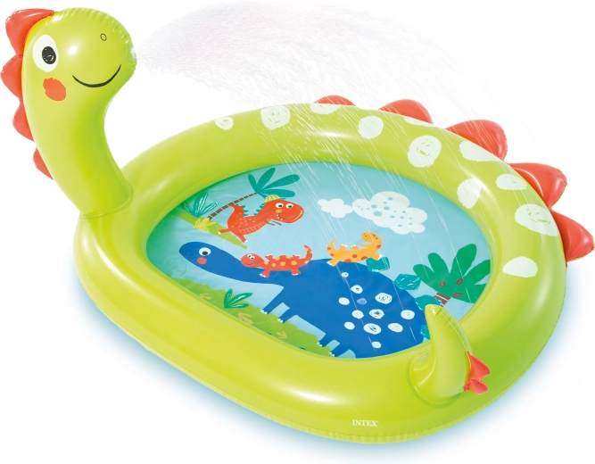 Piscină gonflabilă pentru copii Intex, dinozaur, cu fântână