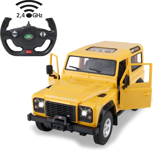 Model RC Land Rover Defender 1:14 galben