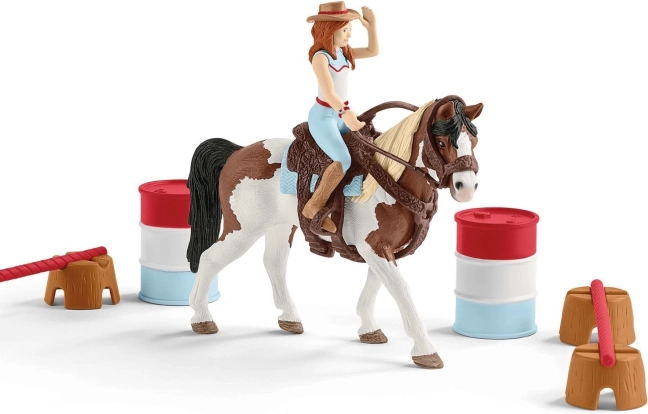 Set Schleich Horse Club călărie western Hannah – barrel racing