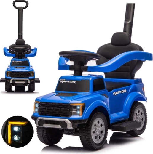 Milly Mally vehicul pentru copii (ride-on) cu mâner de ghidare Ford F-150 3 în 1, albastru