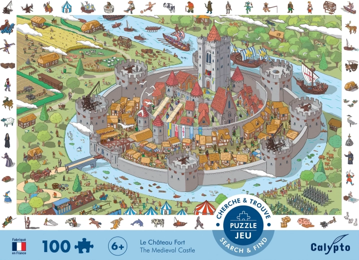 Sentosphere puzzle cu joc de căutare la castel (100 de piese)