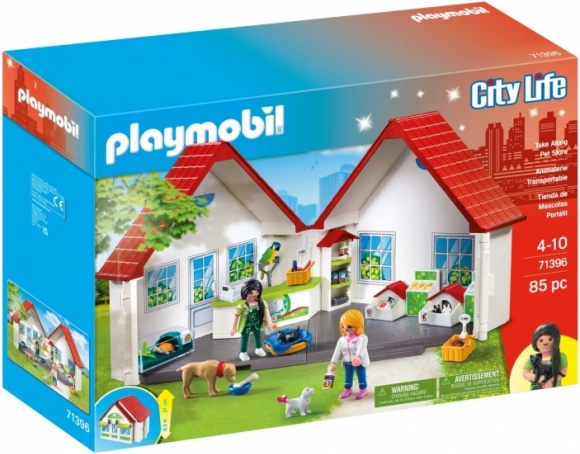 Set de figurine City Life pet shop portabil