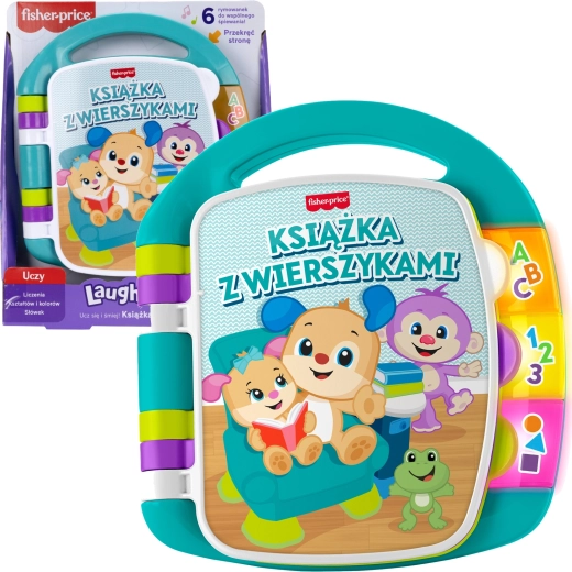 Cărticică educativă interactivă cu poezii – lumină și sunet FISHER-PRICE (versiune poloneză)