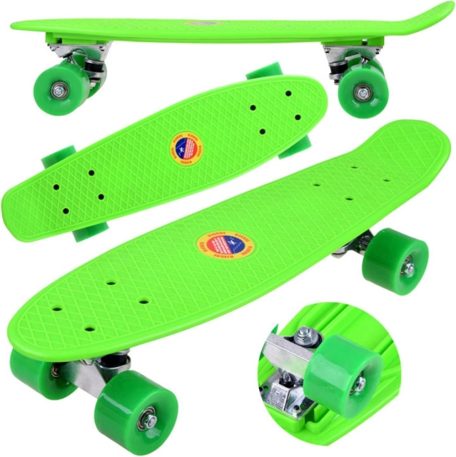 Fiszka skateboard pentru copii până la 50 kg – Verde