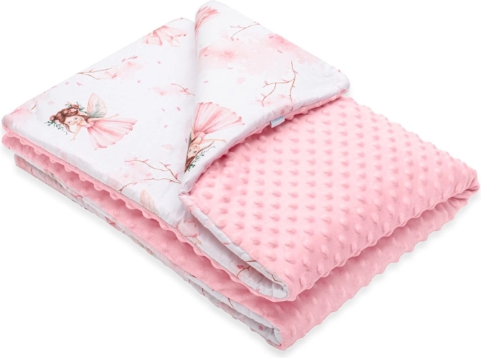 Pătură pentru copii din minky cu umplutură New Baby Zâne 80 × 100 cm