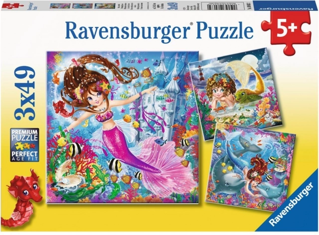 Puzzle Ravensburger Sirene magice 3×49 piese