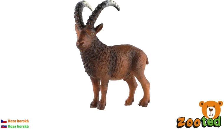 Figurină din plastic cu capră de munte Zooted, 8 cm